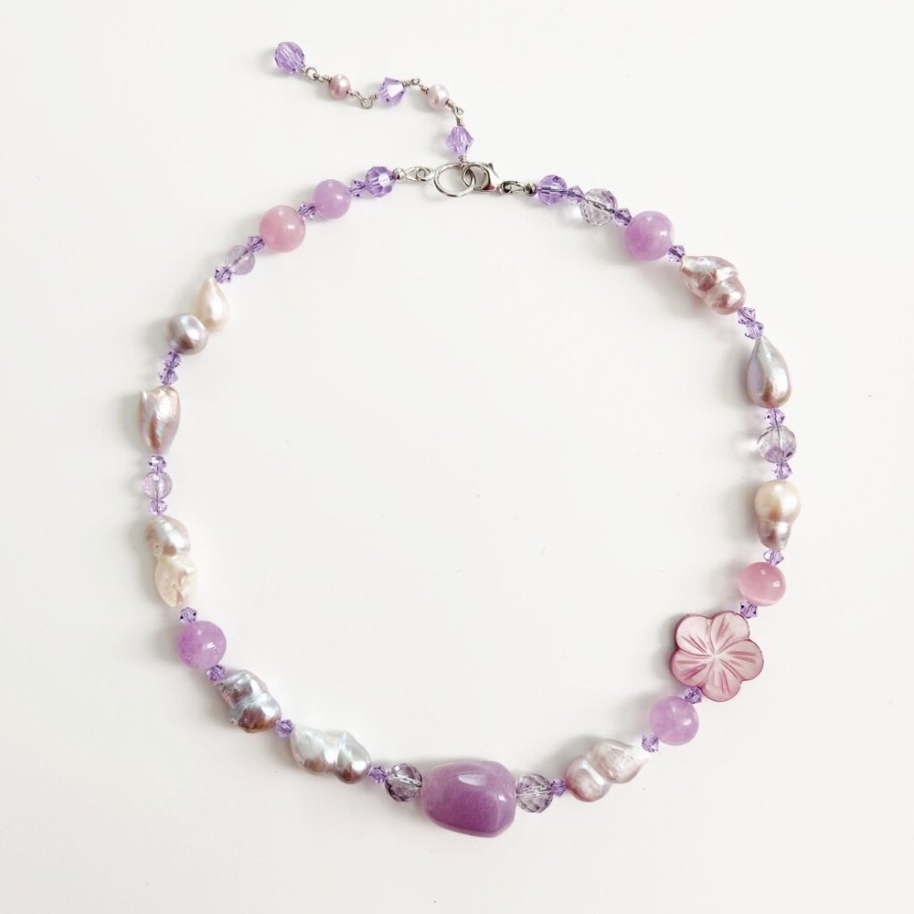 KOKO KAI LAVENDER MIX BEADE NECKLACE